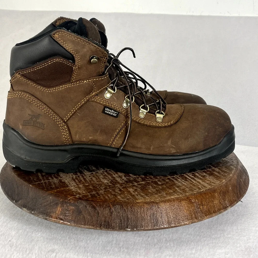 Irish Setter Boots Mens 13D Brown 83618 Ely Waterproof Steel Toe Work F2413-18